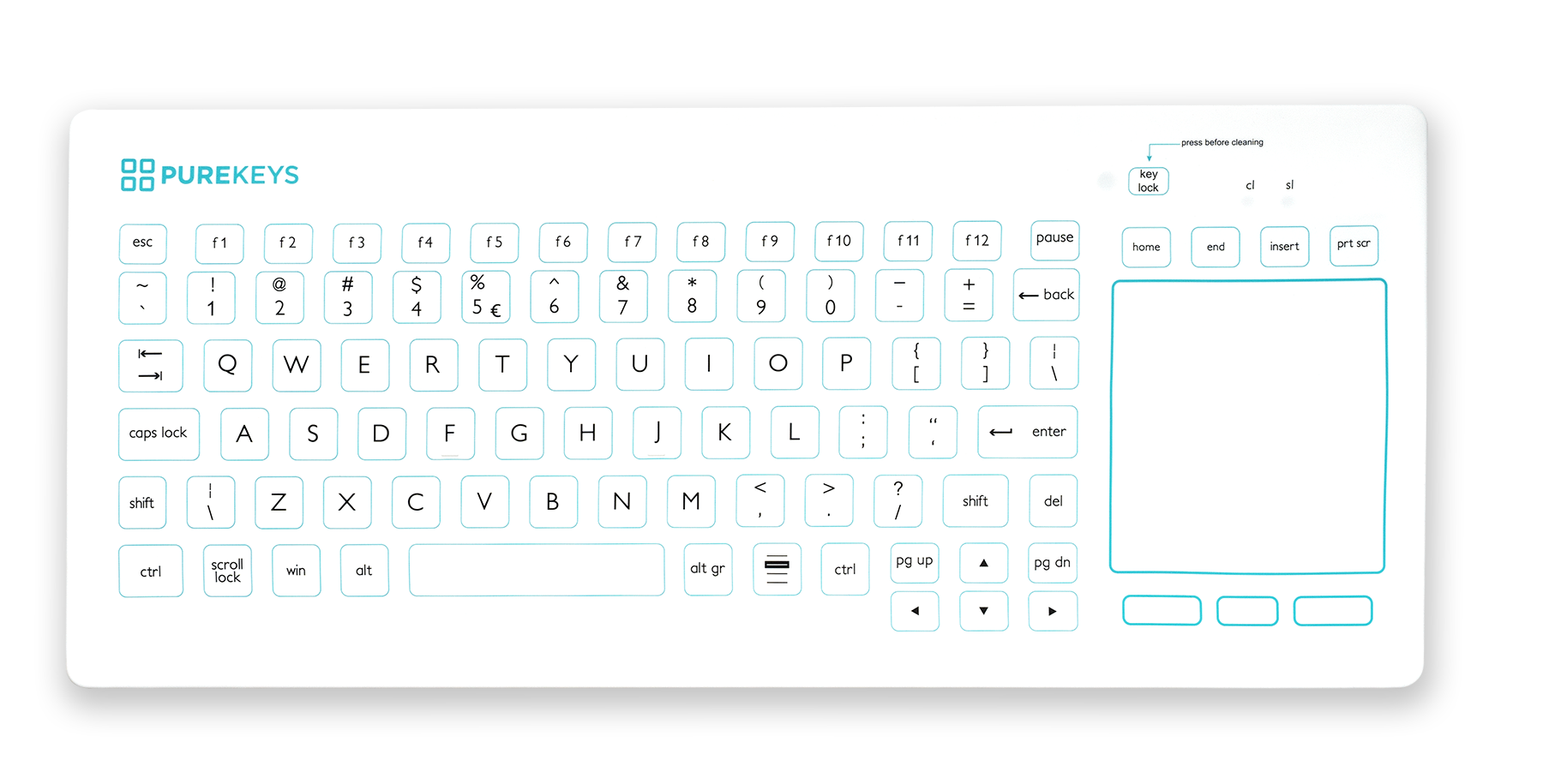 Medisch Toetsenbord Touchpad